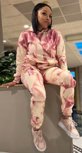 Load image into Gallery viewer, Pink &amp; Cream Tie-Dye Sweatsuit